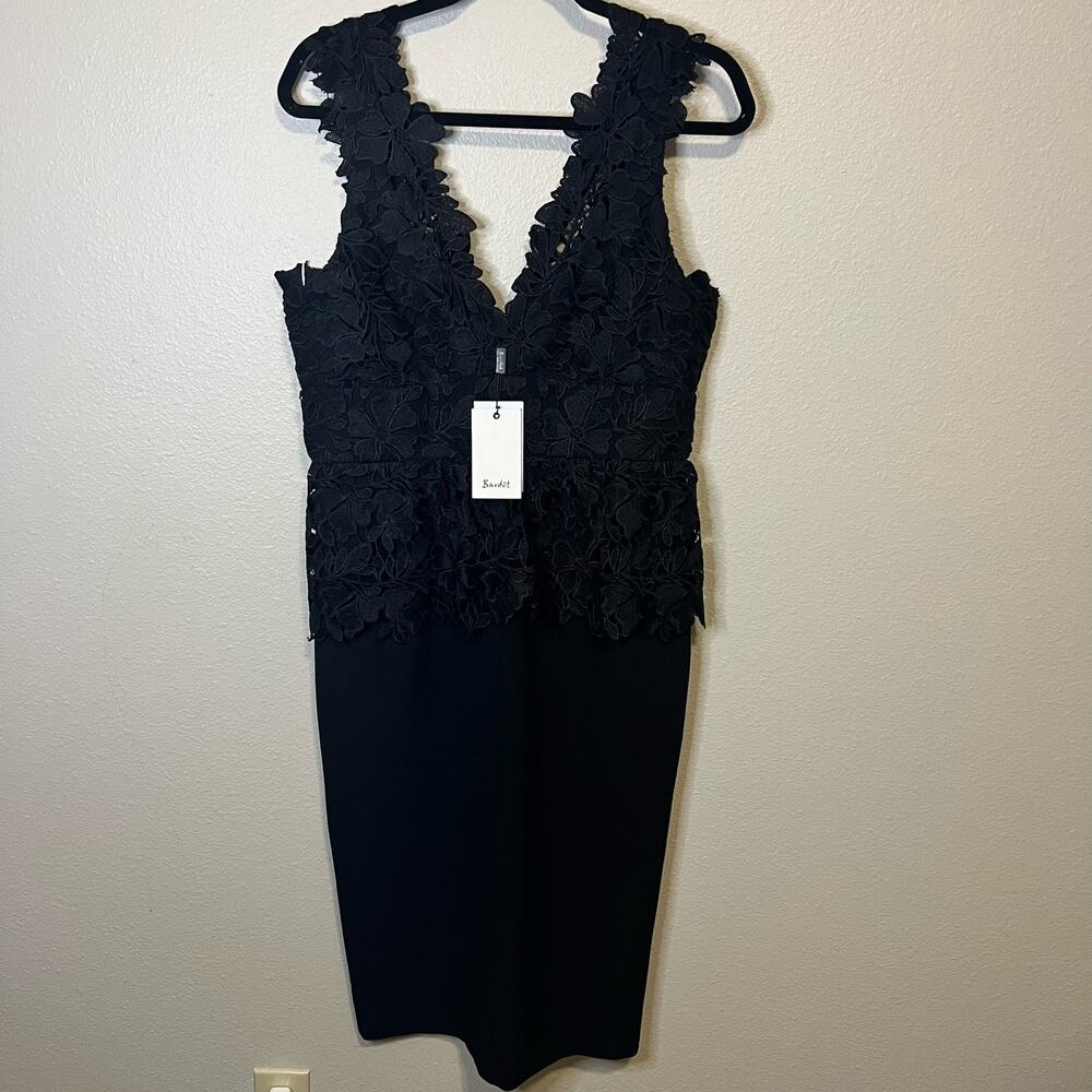 Bardot Black Lace Midi Dress